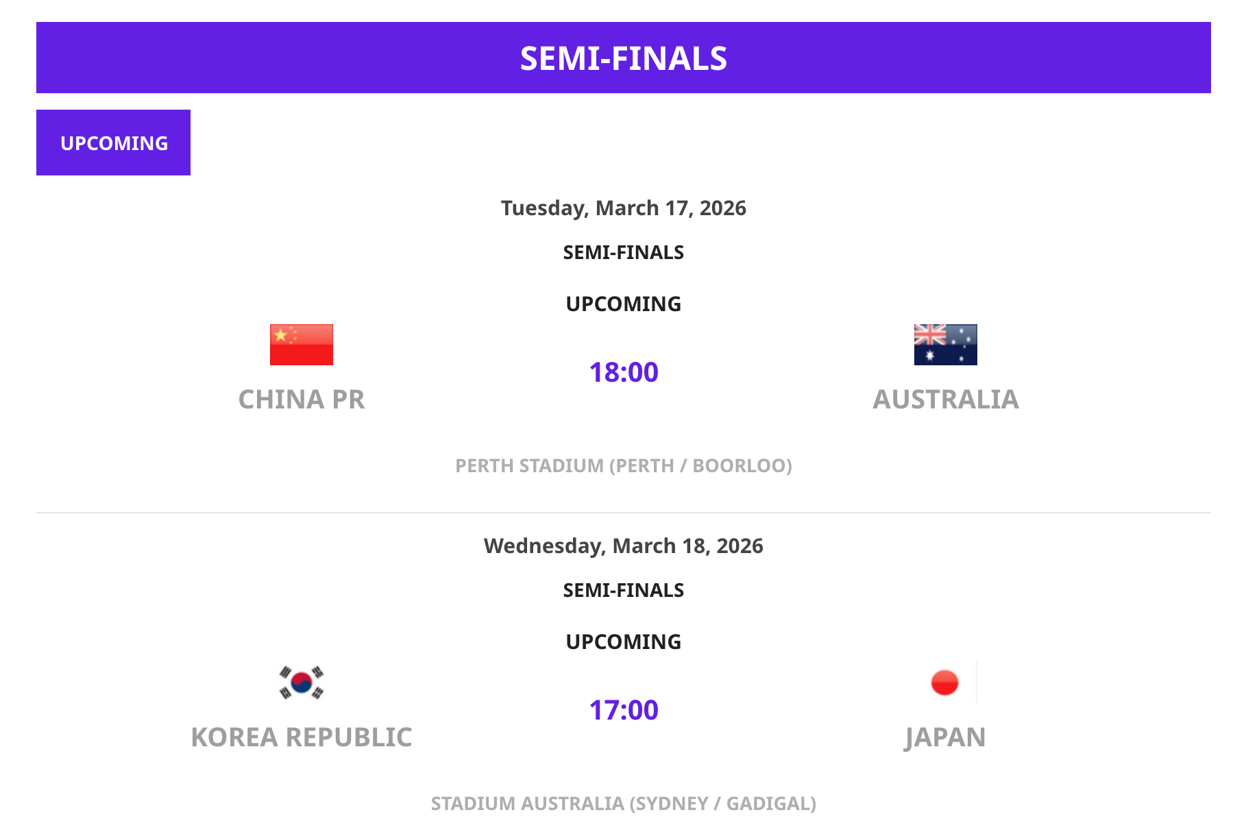 开云-女足亚洲杯半决赛：日韩相遇 中国女足对阵东道主澳大利亚